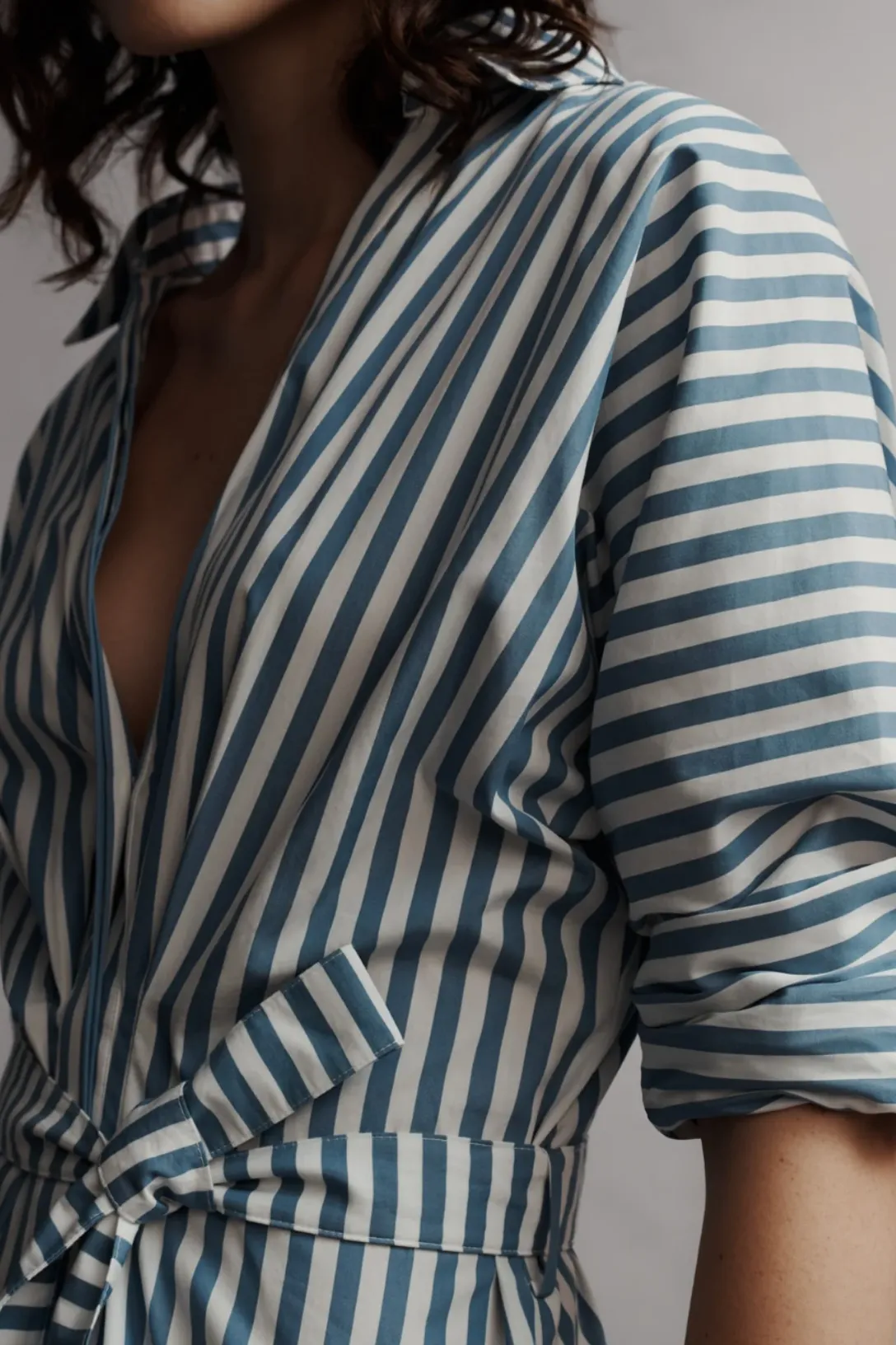 Brooke Dress | White/Vintage Denim