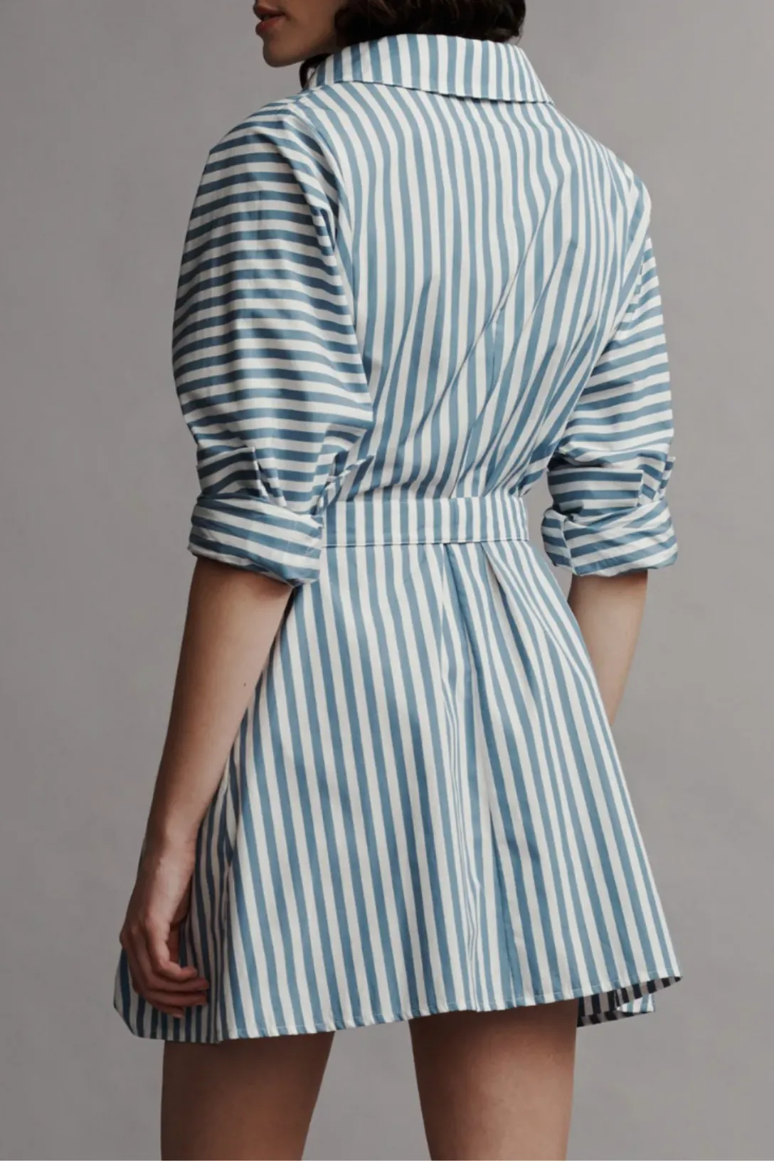 Brooke Dress | White/Vintage Denim