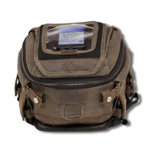 BURLY VOYAGER TANK/TAIL BAG WAXED CANVAS DARK OAK