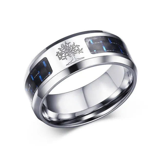 Carbon Fiber Ring For Man Engraved