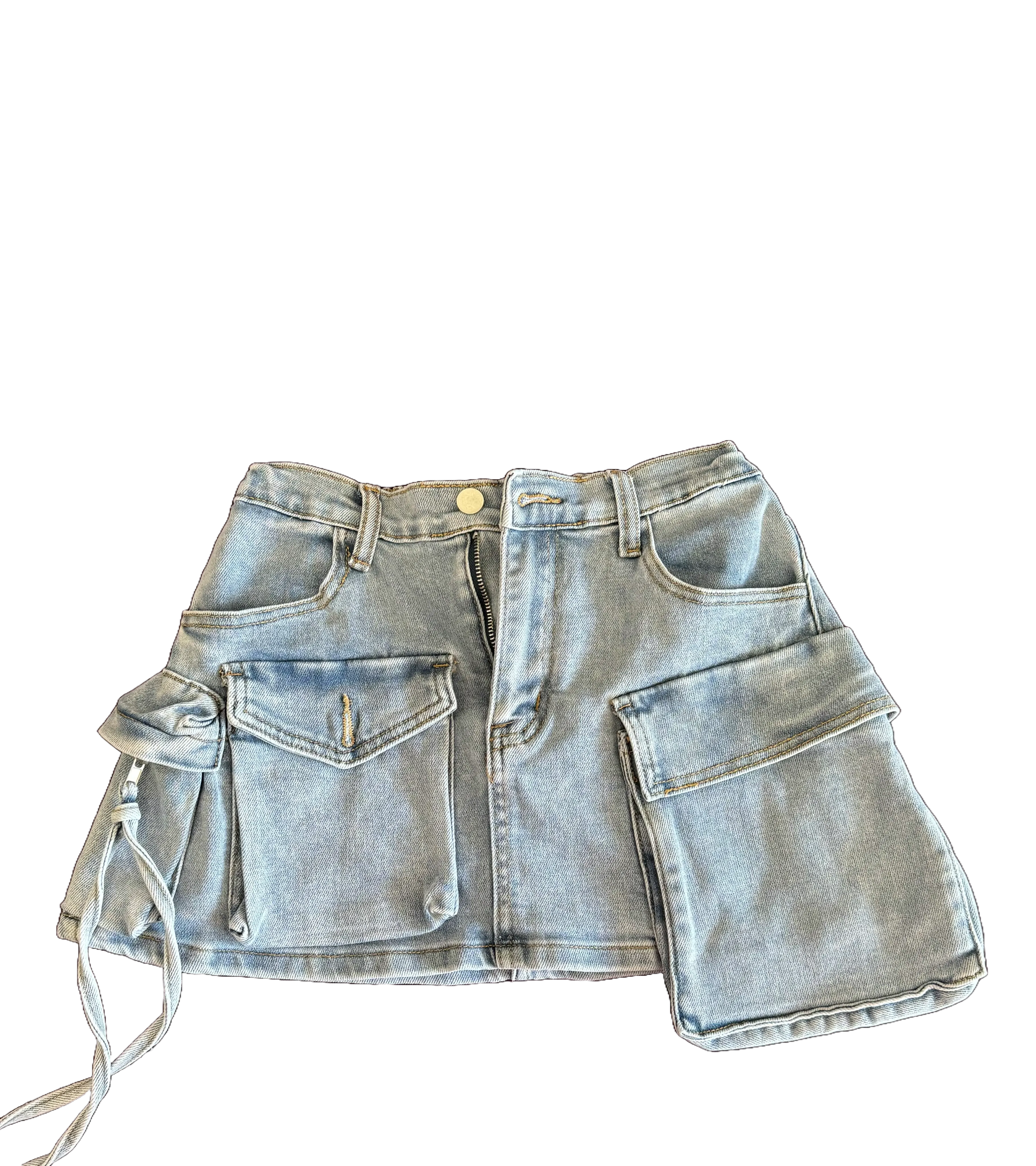 “Cargo” Denim Skirt