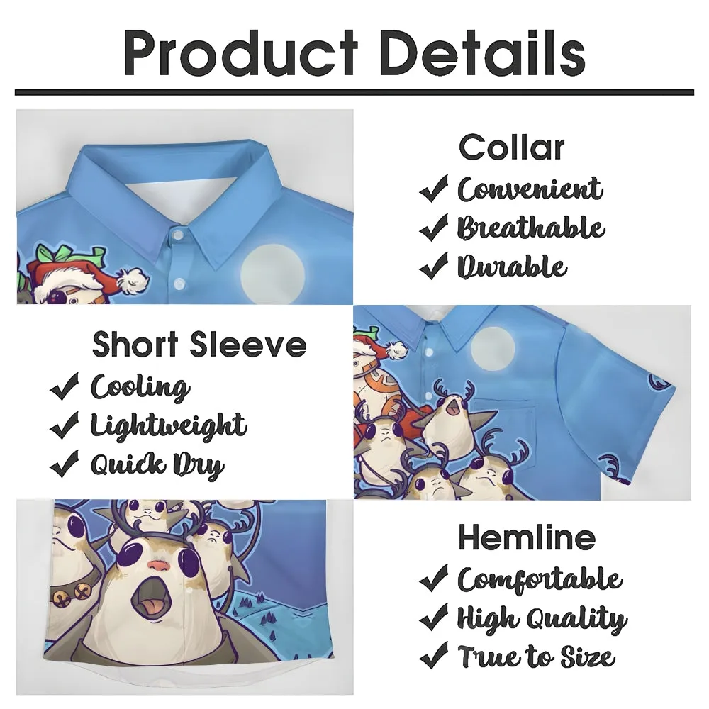 Cartoon Print Casual Large Size Short Sleeve Shirt 2407000480