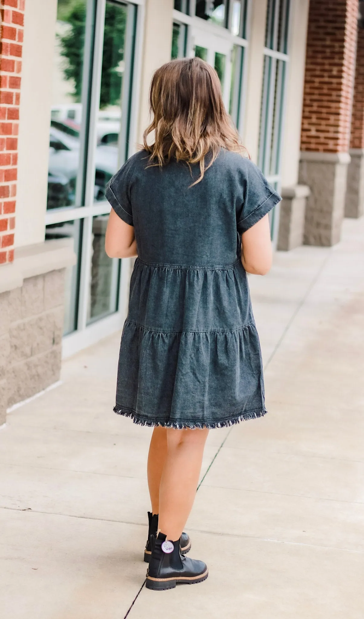 Casual Friday Black Denim Dress