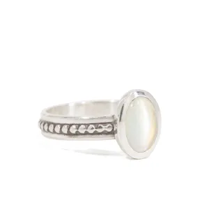 Catseye Moonstone 1.2 Carat Sterling Silver Handcrafted Gemstone Ring