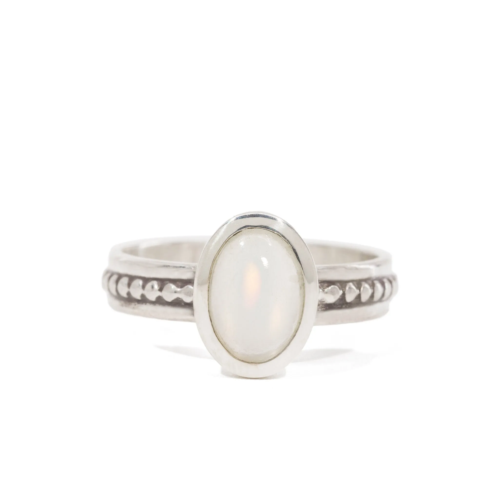 Catseye Moonstone 1.2 Carat Sterling Silver Handcrafted Gemstone Ring