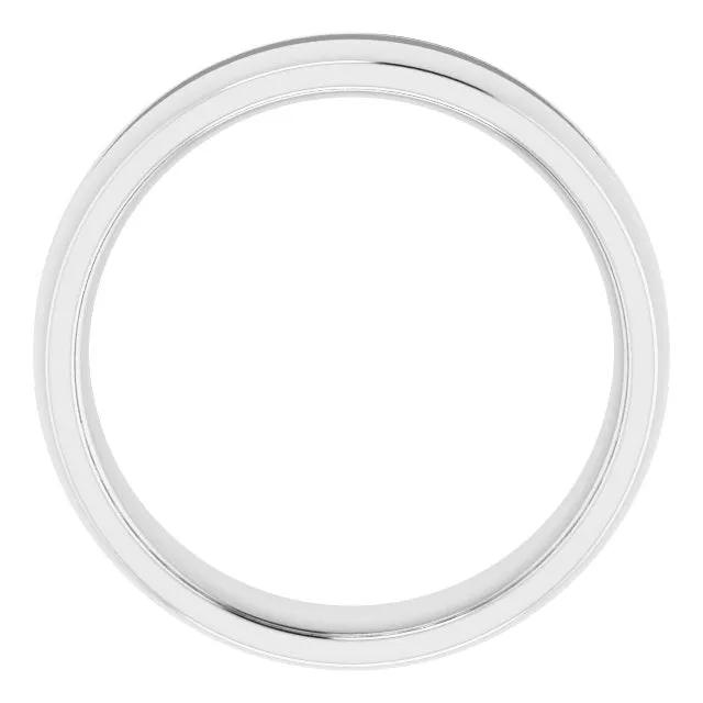 Channel Set Round Diamond Half Eternity Men's Band