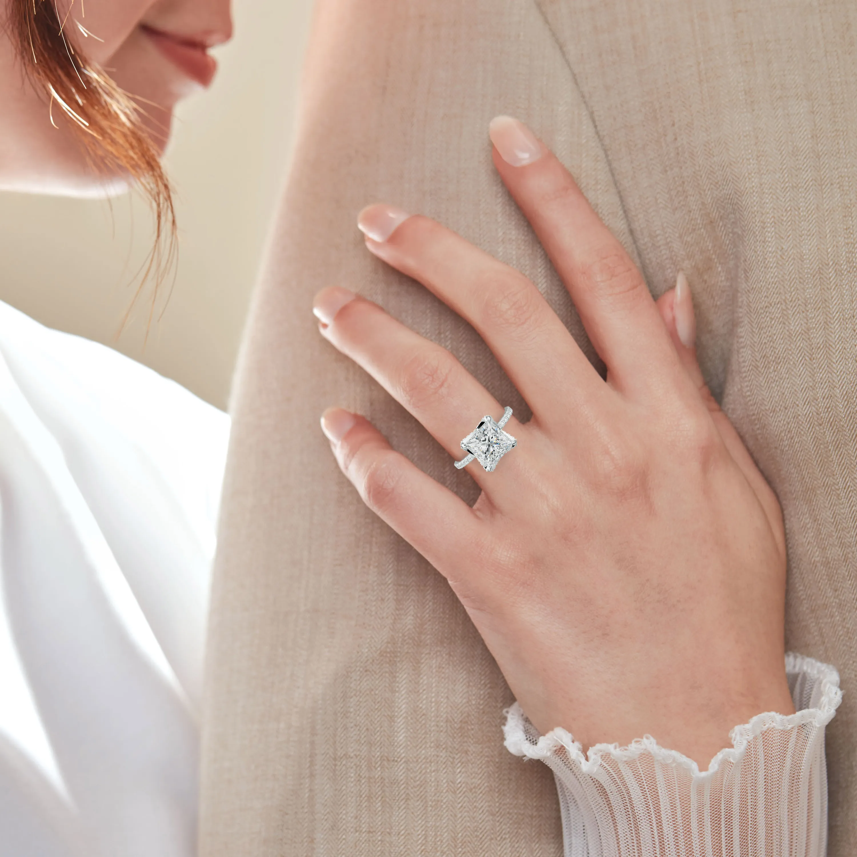 Charlotte Princess Cut Diamond Engagement Ring