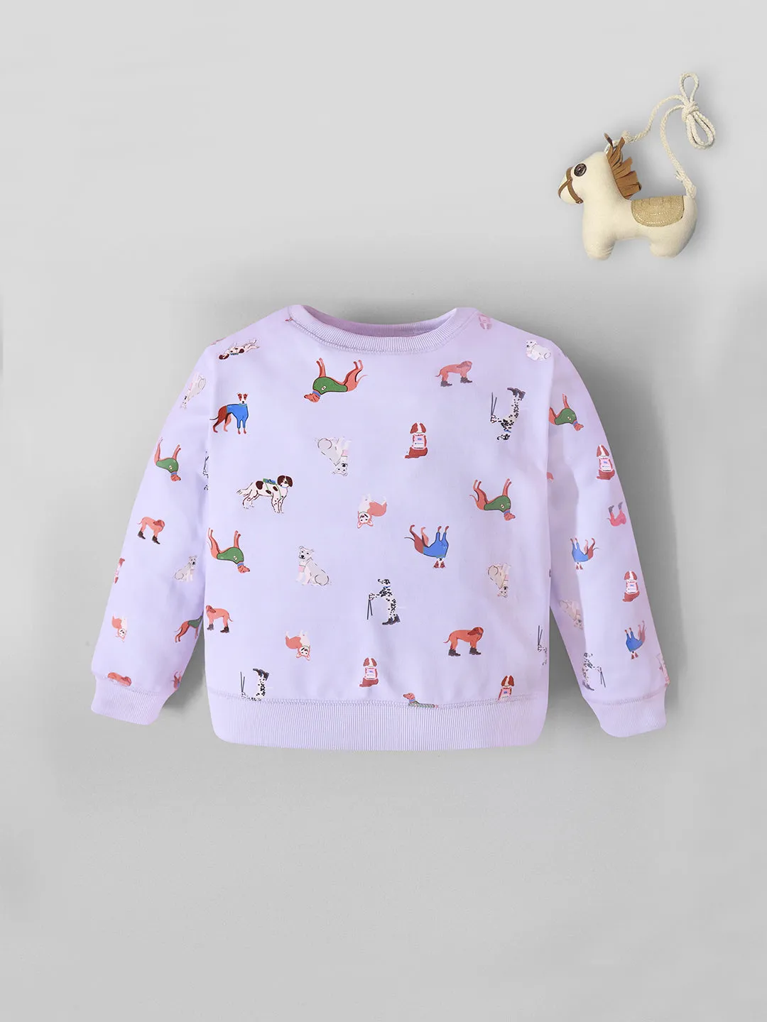 Cherry Crumble Sky Blue Printed 100% Polyester Full Sleeves Round Neck Casual Wear Easy Fit Patch Winter Nightsuit For Boys & Girls