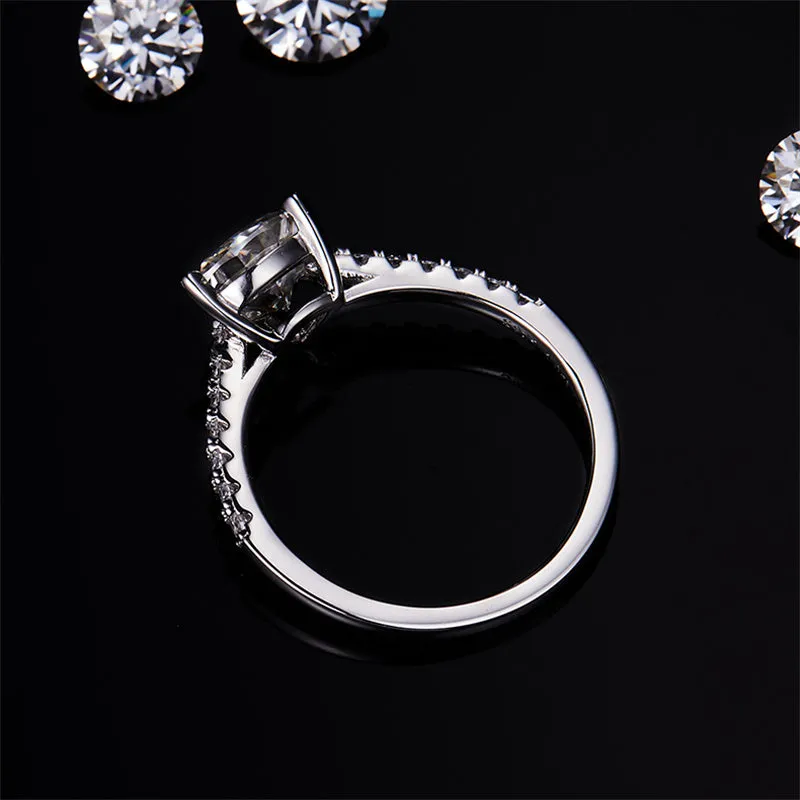 Classic 1.0ct Trillion Cut Moissanite Ring