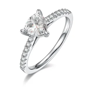 Classic 1.0ct Trillion Cut Moissanite Ring