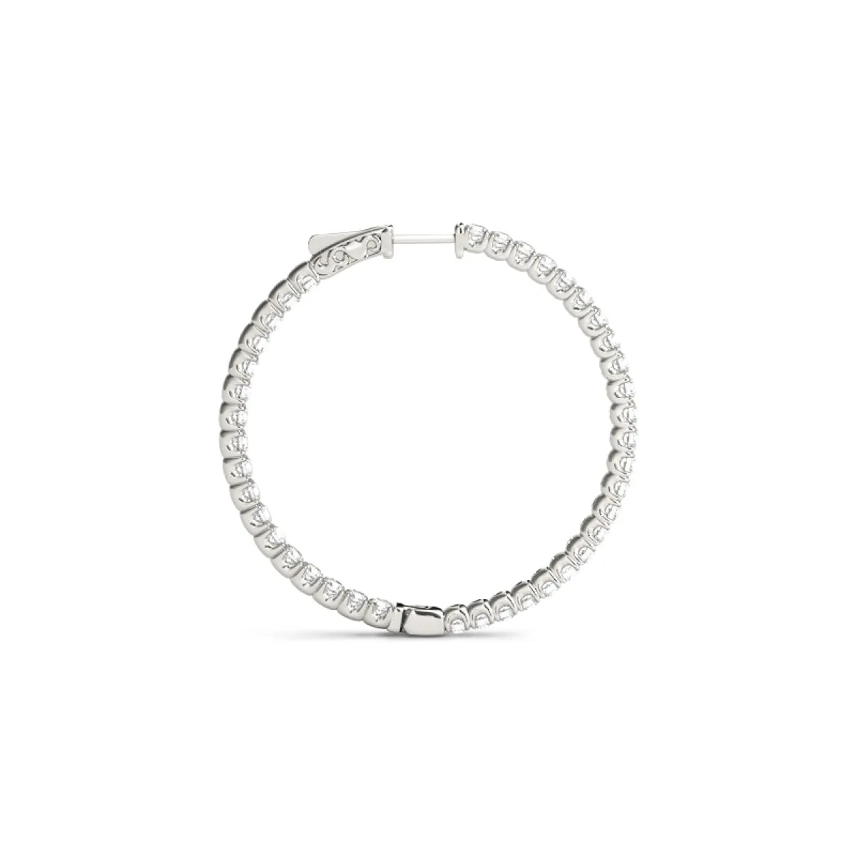 Classic Diamond Hoop Earrings
