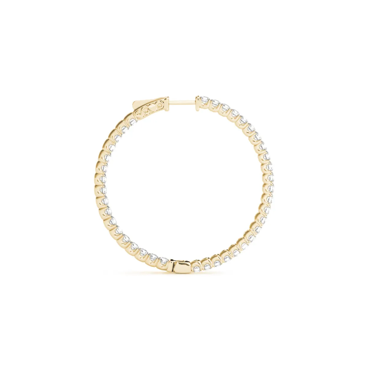 Classic Diamond Hoop Earrings