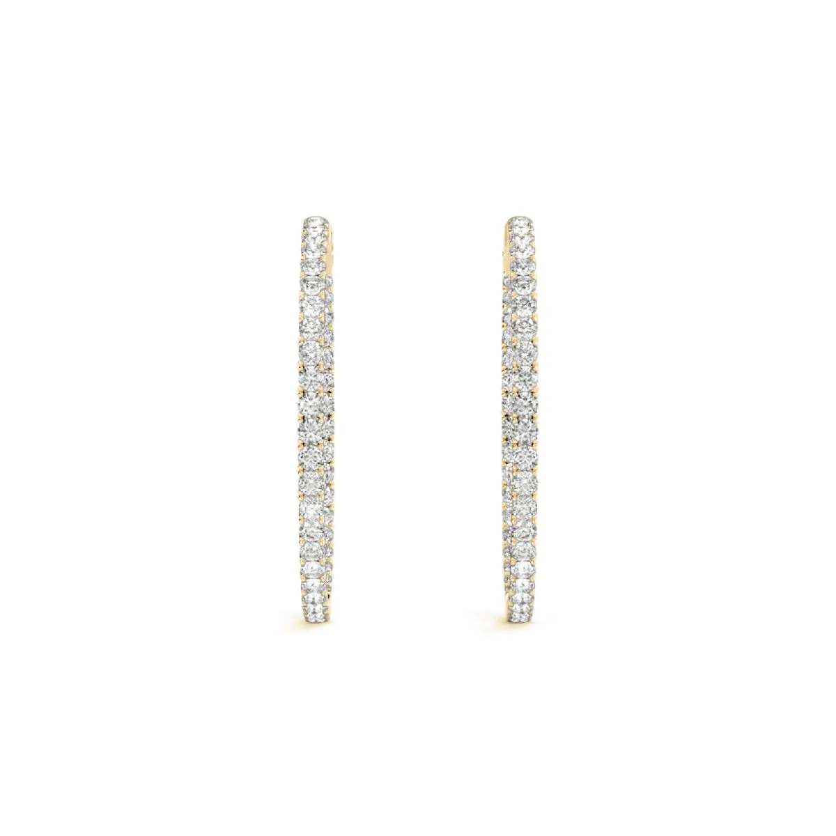 Classic Diamond Hoop Earrings