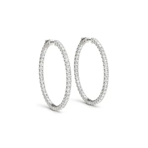 Classic Diamond Hoop Earrings