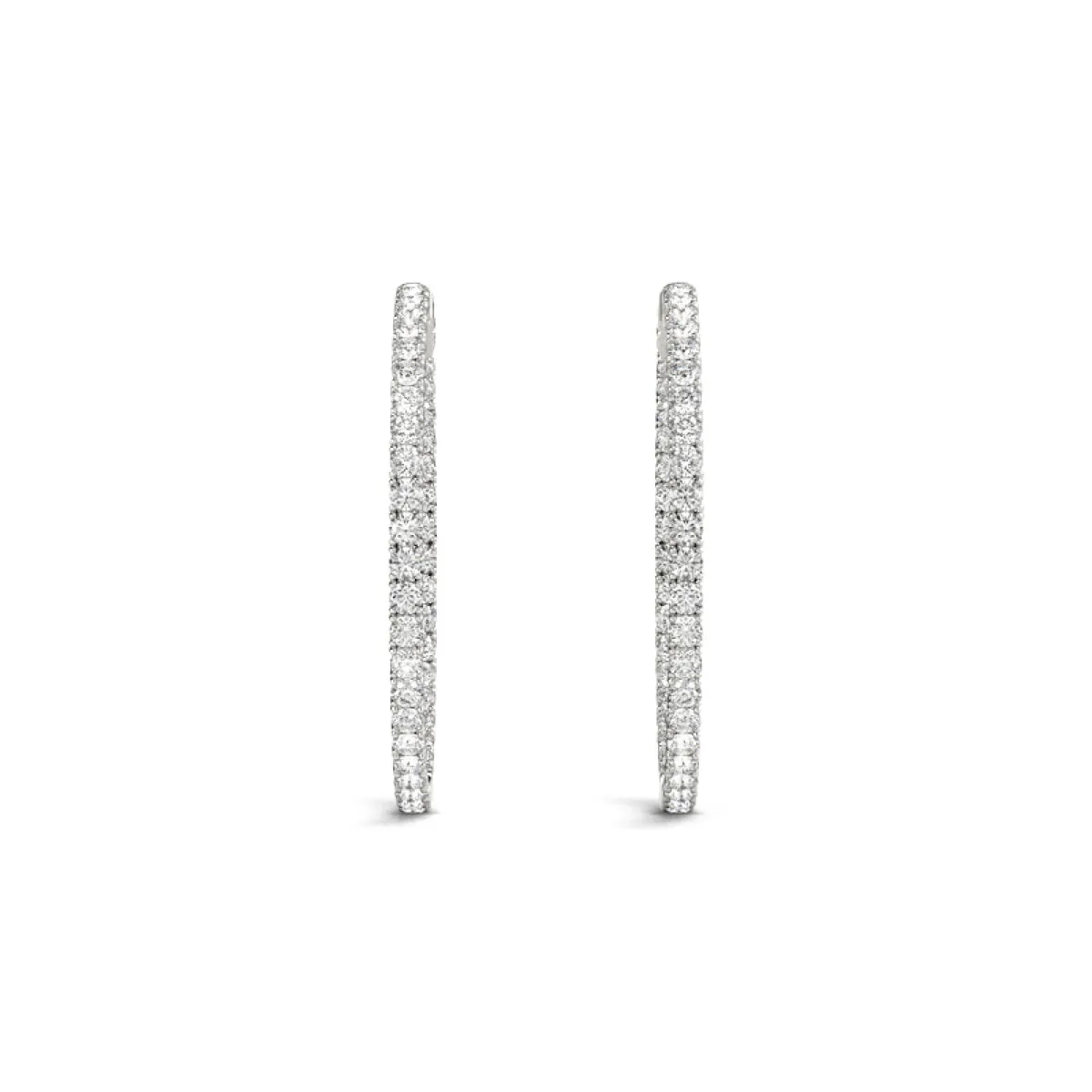 Classic Diamond Hoop Earrings