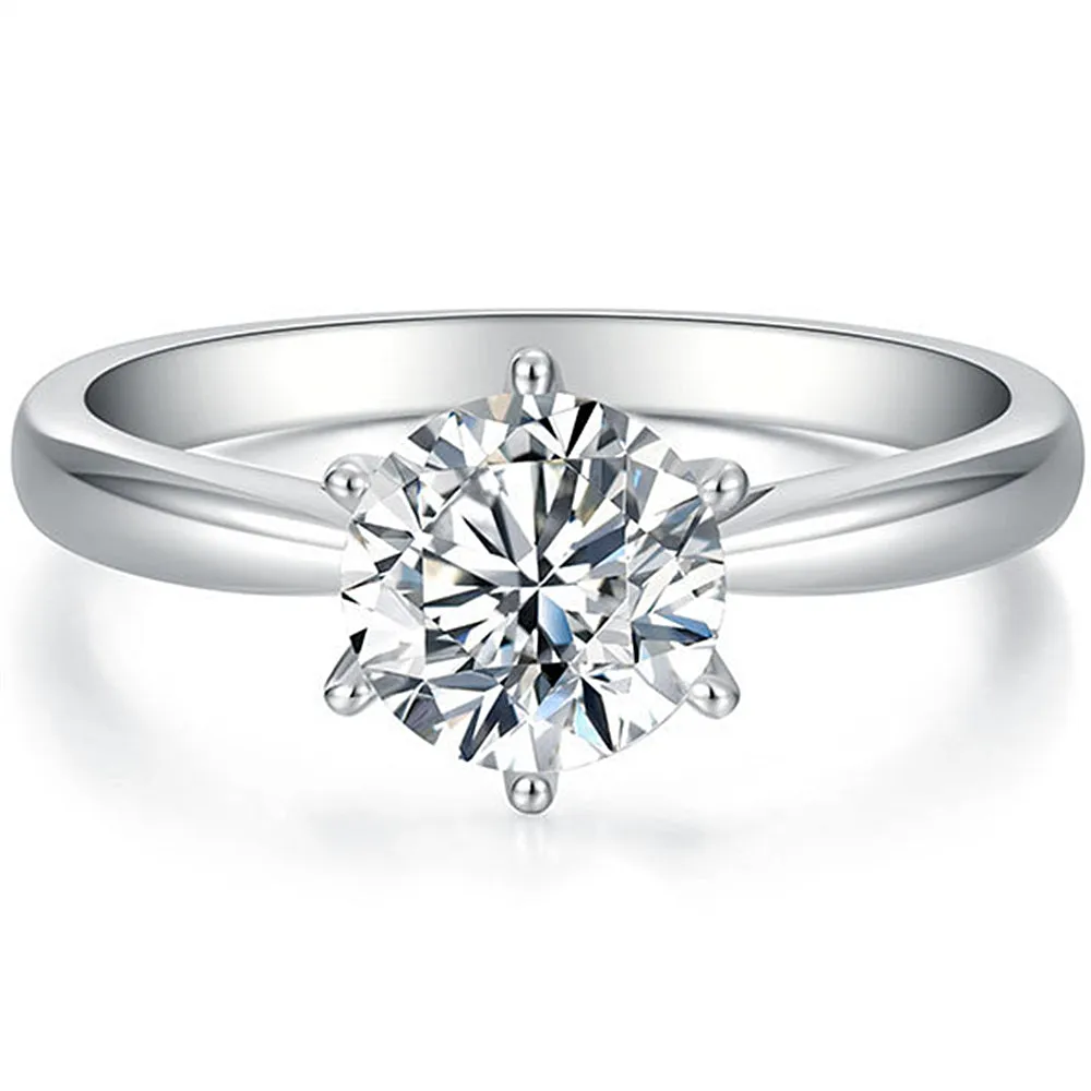 Classic Six Prong Lab Diamond Solitaire Engagement Ring
