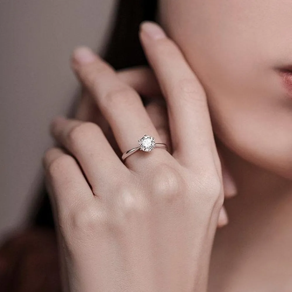 Classic Six Prong Lab Diamond Solitaire Engagement Ring