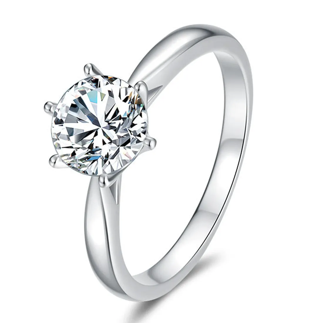 Classic Six Prong Lab Diamond Solitaire Engagement Ring