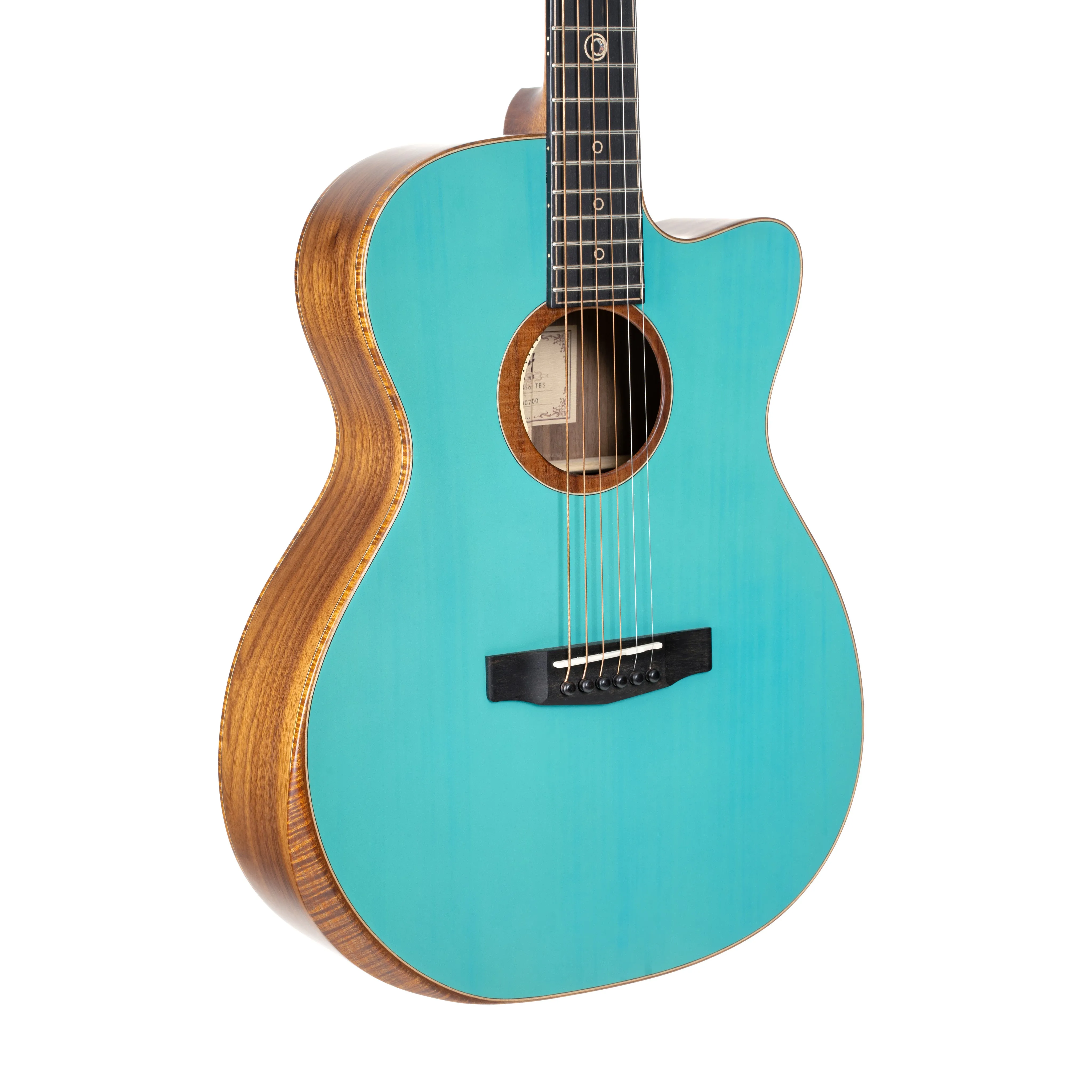 Cort Blue Moon Acoustic Guitar w/Case, Trans Blue Satin
