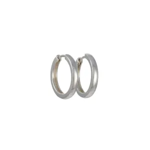 Cp Collection - Sterling Silver Hinged Huggie Hoop Earrings