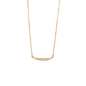 Crescent Pavé Necklace Medium - 18K Rose Gold Vermeil   CZ Blanc