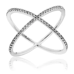 Criss-Cross Diamond Fashion Ring