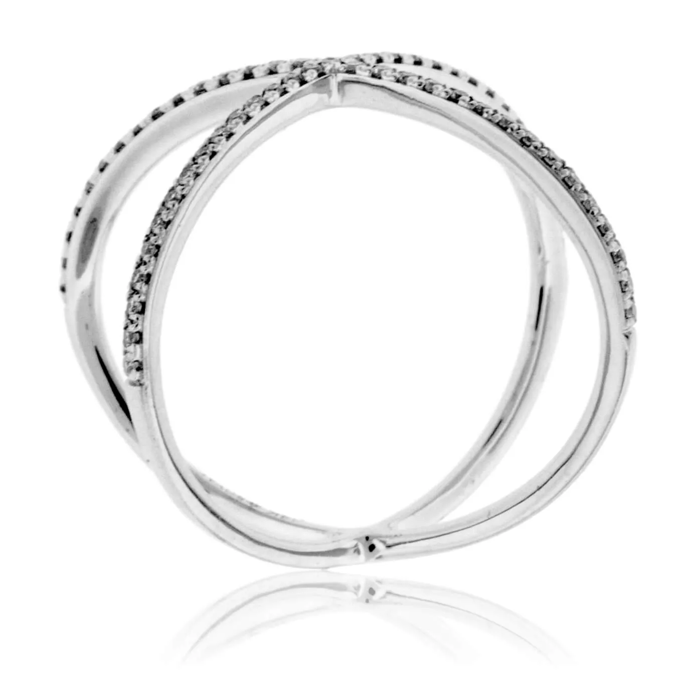 Criss-Cross Diamond Fashion Ring