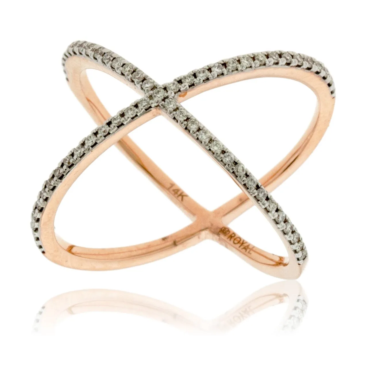 Criss-Cross Diamond Fashion Ring