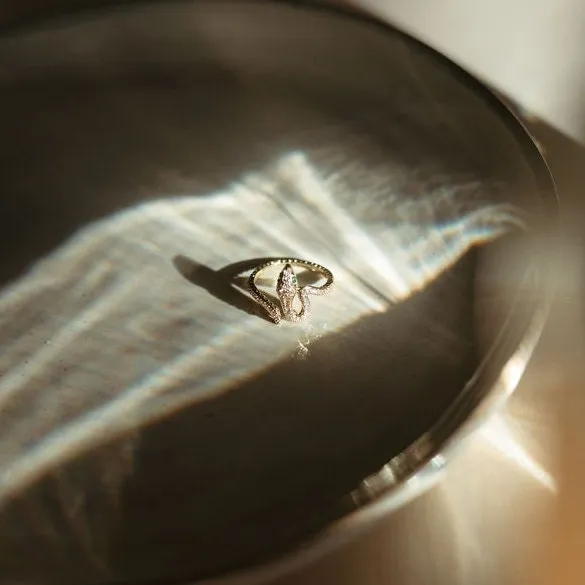 Cubic Zirconia Snake Ring