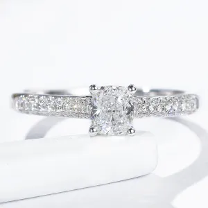 Cushion Cut GIA Diamond Engagement Ring