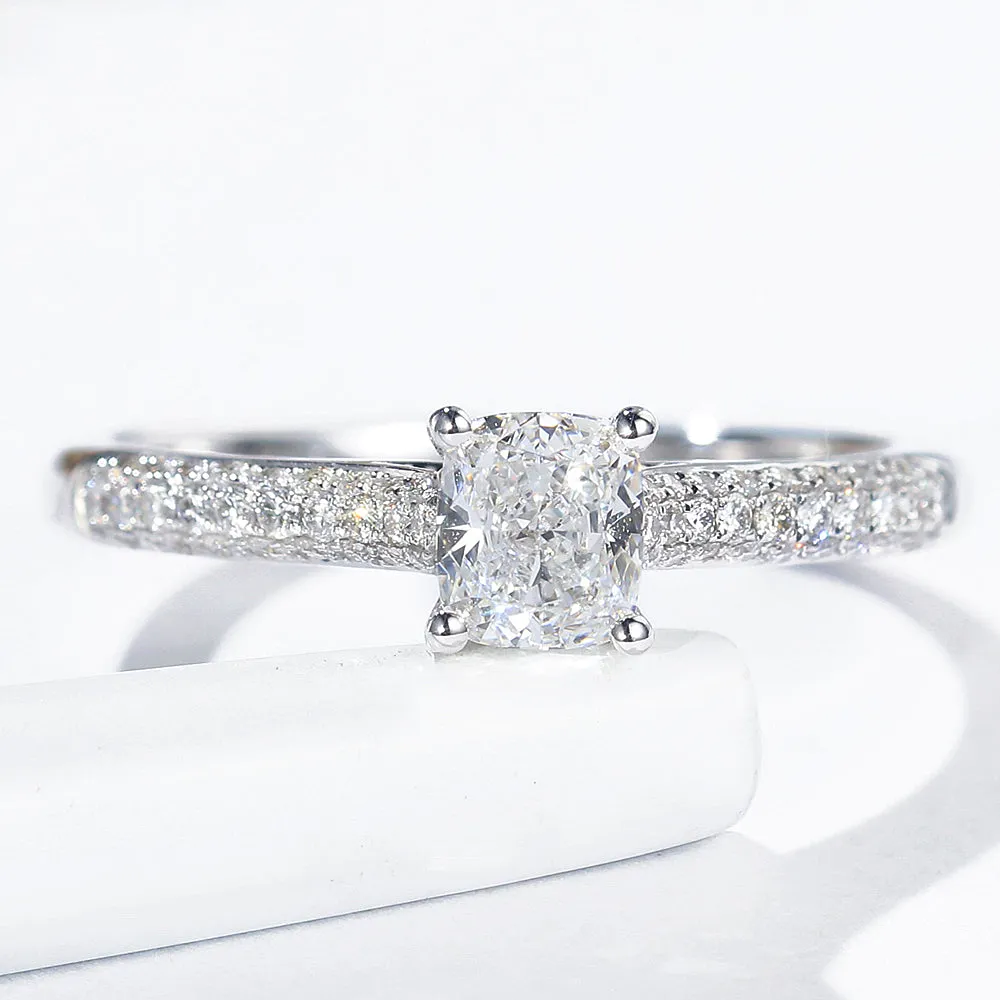 Cushion Cut GIA Diamond Engagement Ring