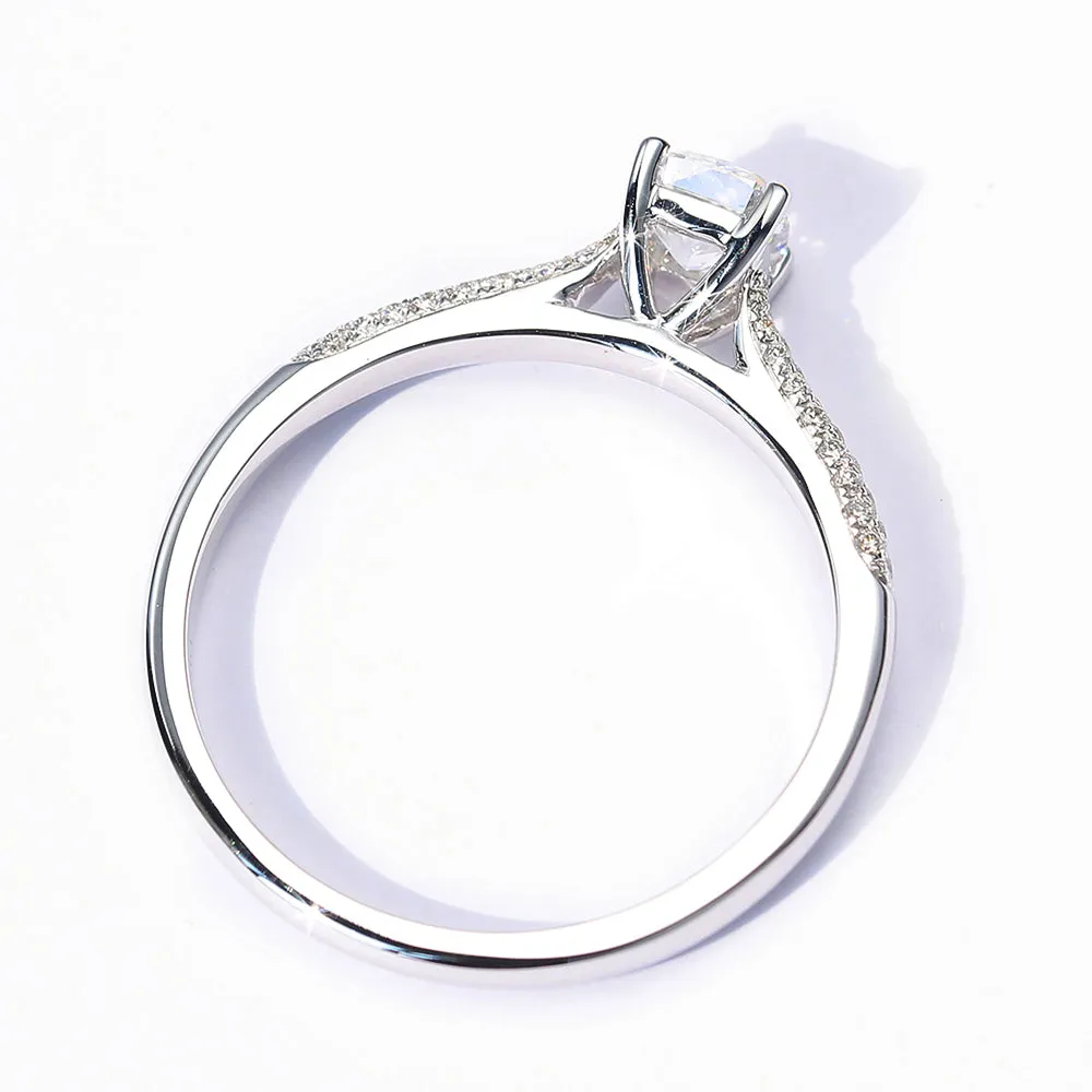 Cushion Cut GIA Diamond Engagement Ring