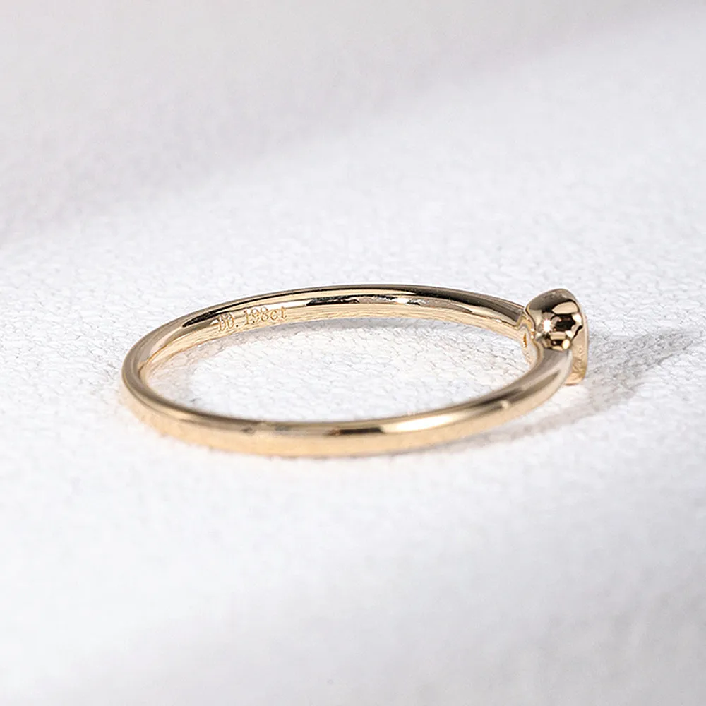 Cushion Cut Yellow Diamond Solitaire Ring