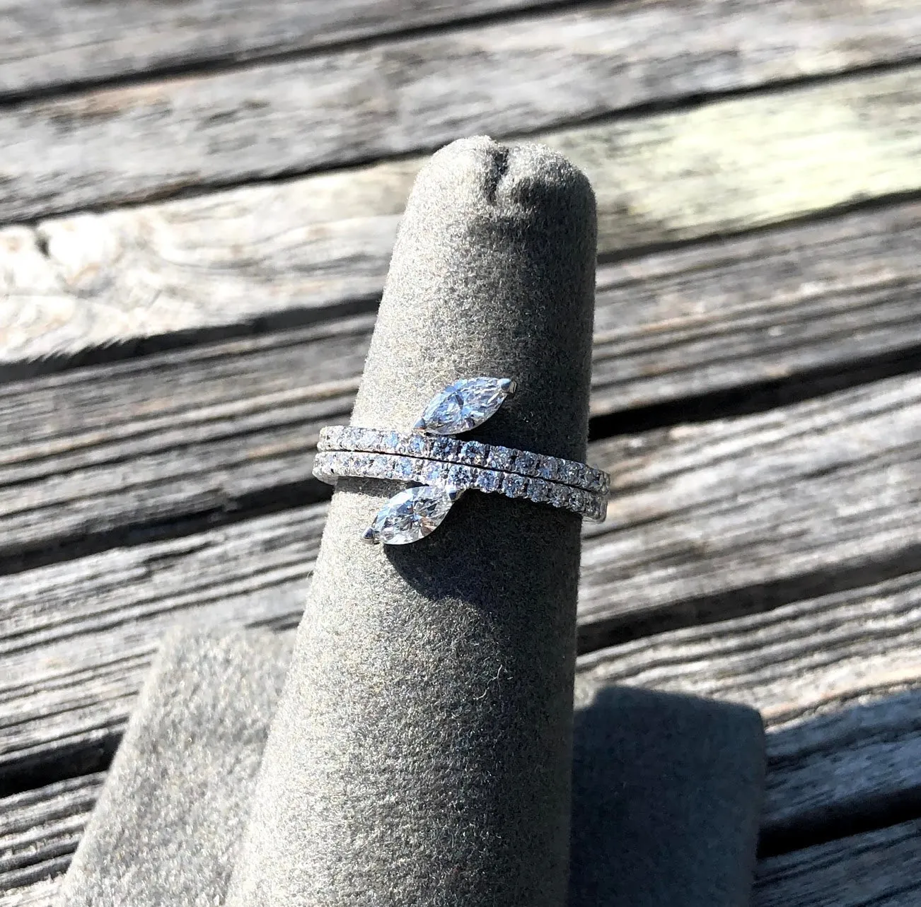 Defne Pavé Ring | Diamond Marquise