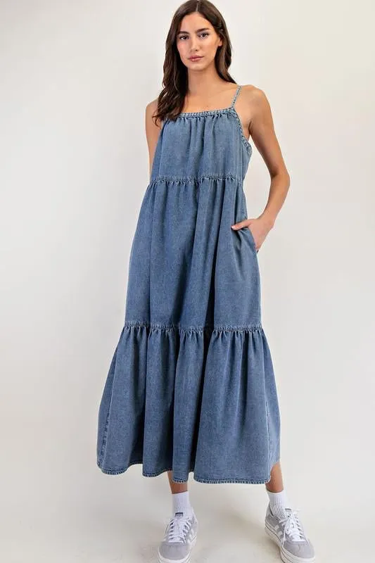 Denim Maxi Dress (NEW)