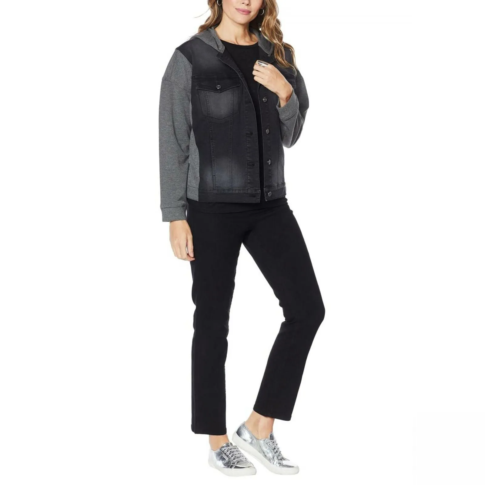DG2 by Diane Gilman Women's Plus Size Classic Stretch French Terry Jacket