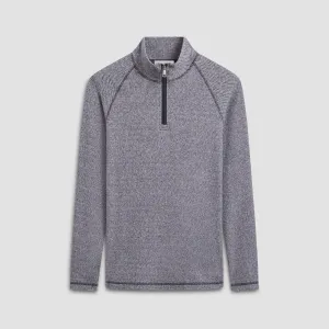 Diagonal Pinstripe Quarter-Zip Pullover