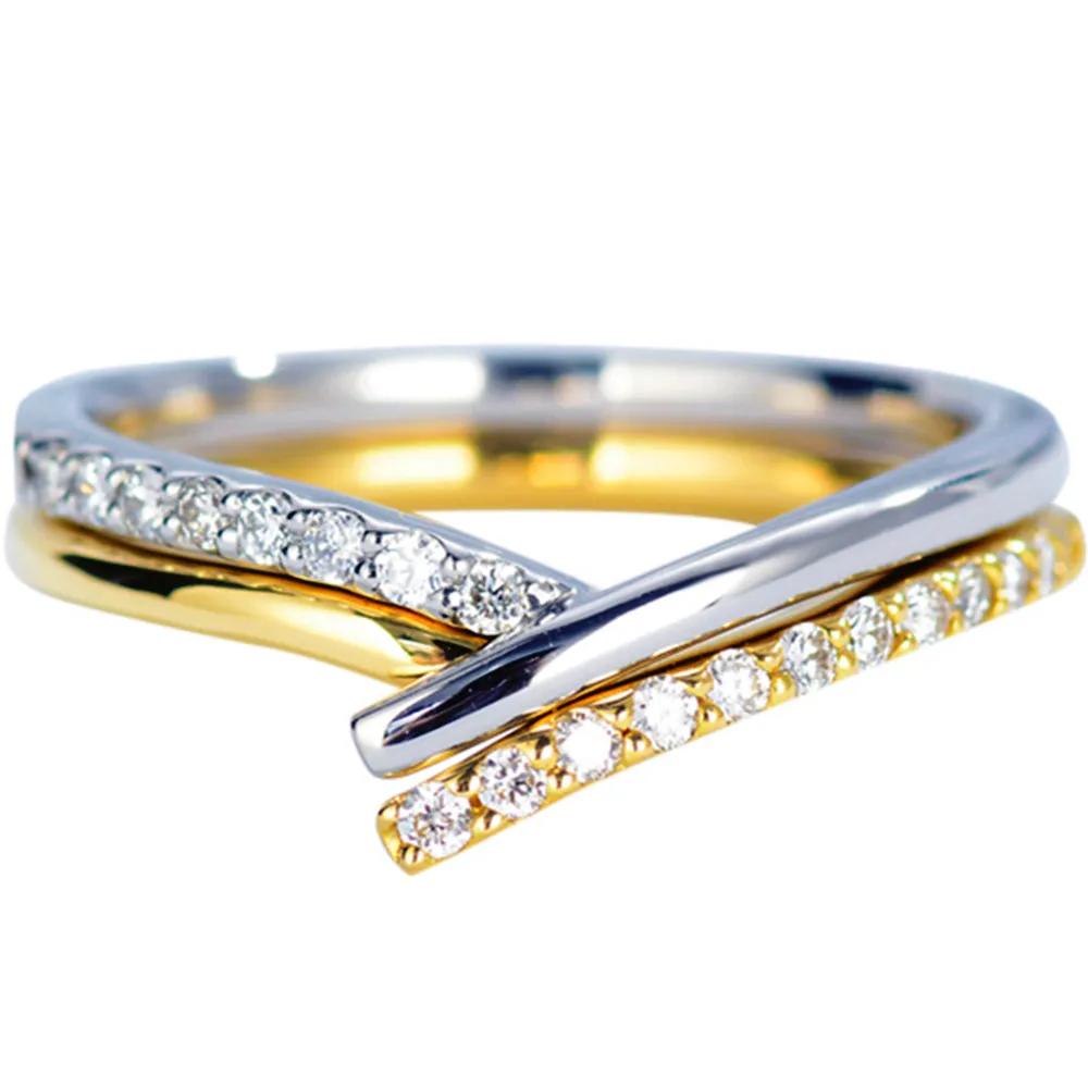 Diamond 2 Piece Matching Rings Set