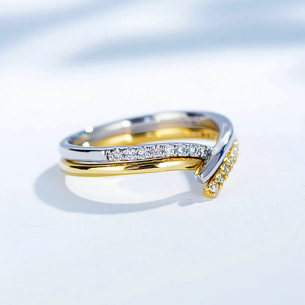 Diamond 2 Piece Matching Rings Set