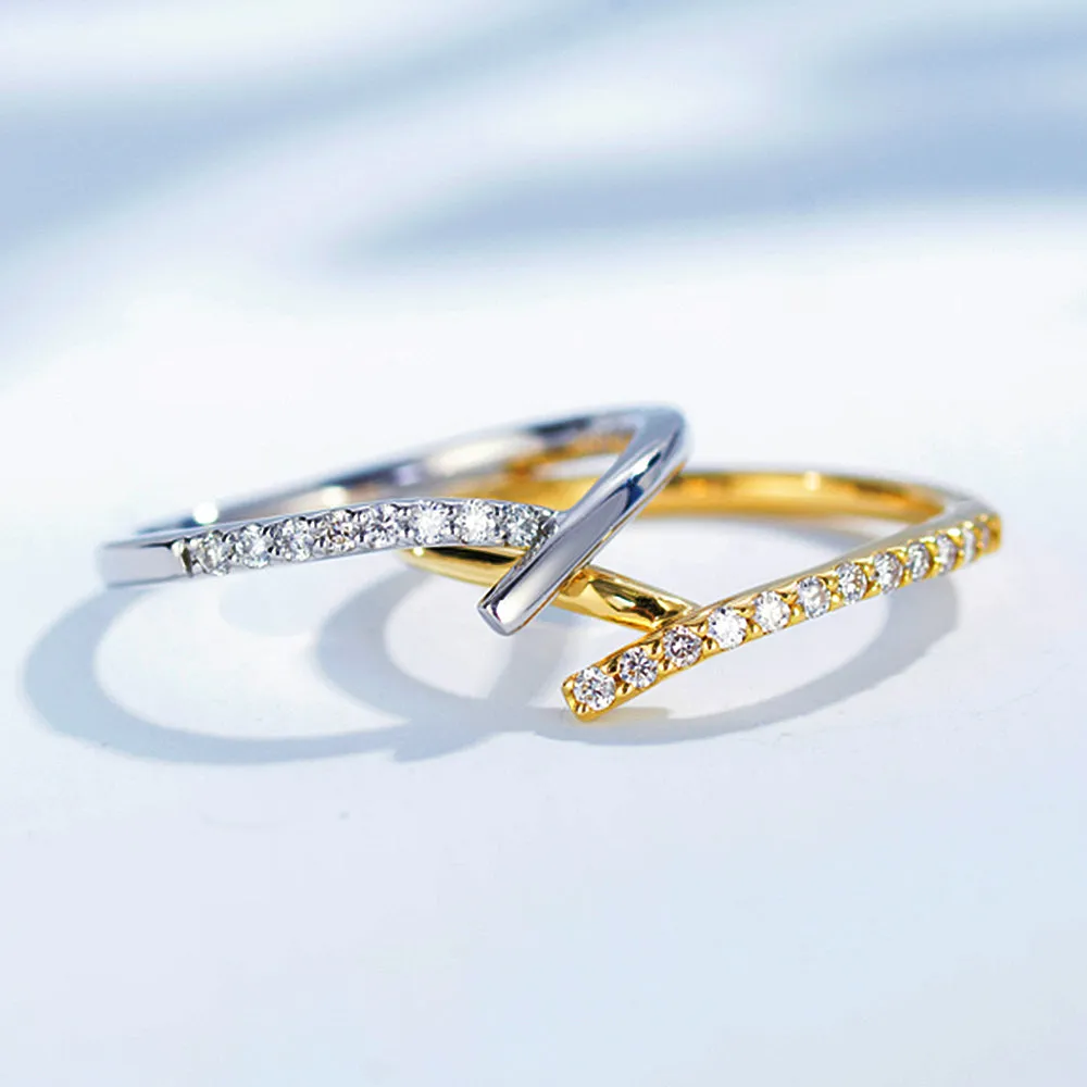 Diamond 2 Piece Matching Rings Set