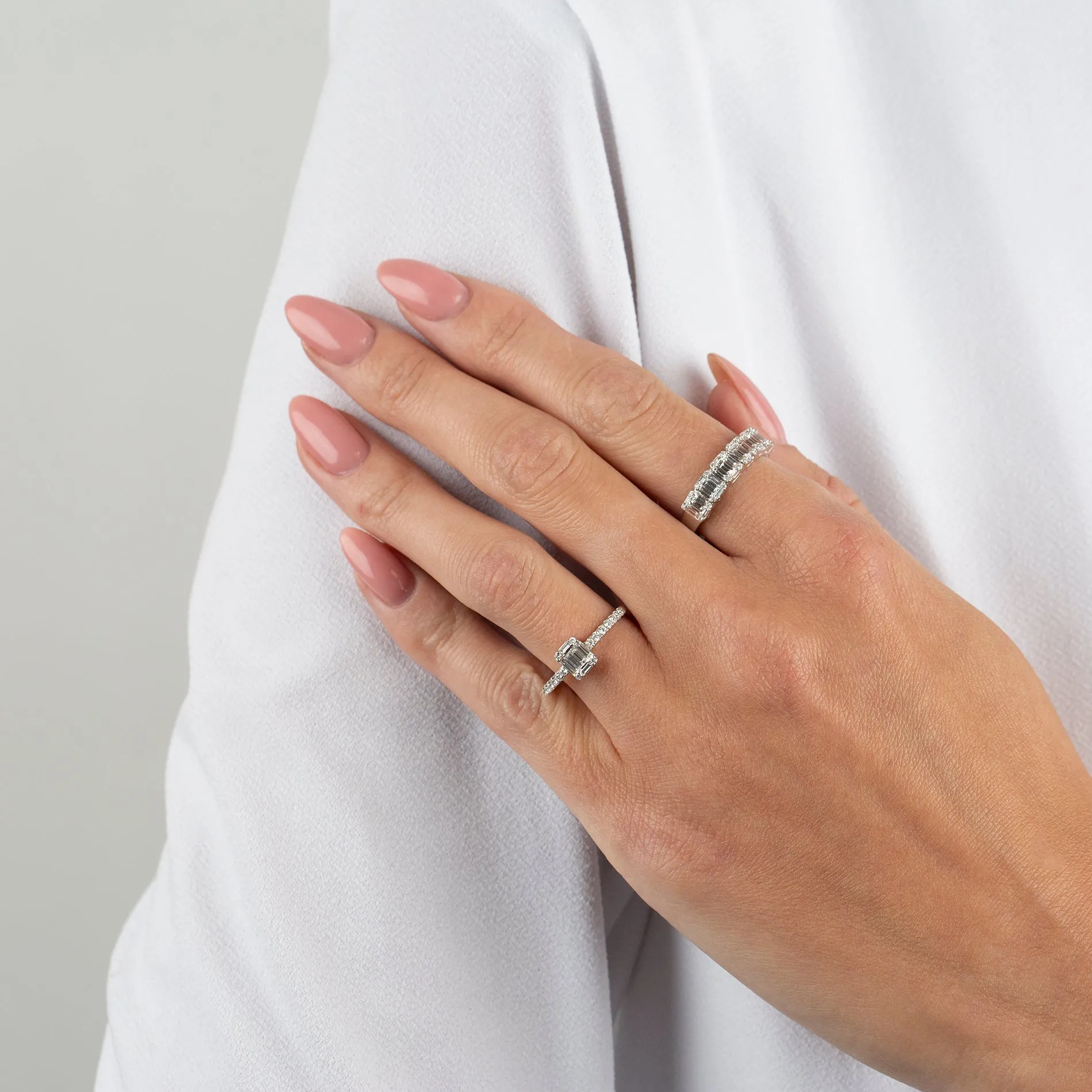Diamond Baguette Ring 14K