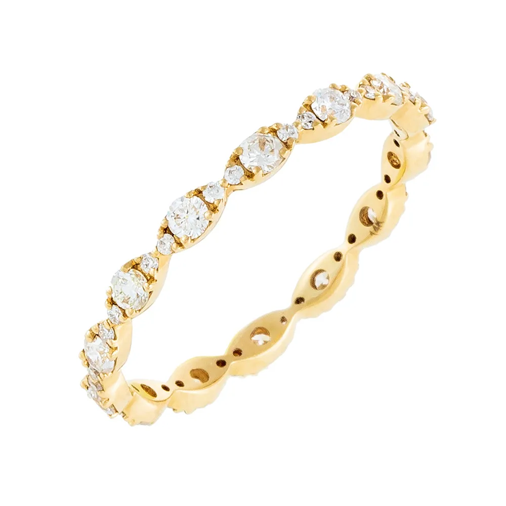 Diamond Evil Eye Band 14K