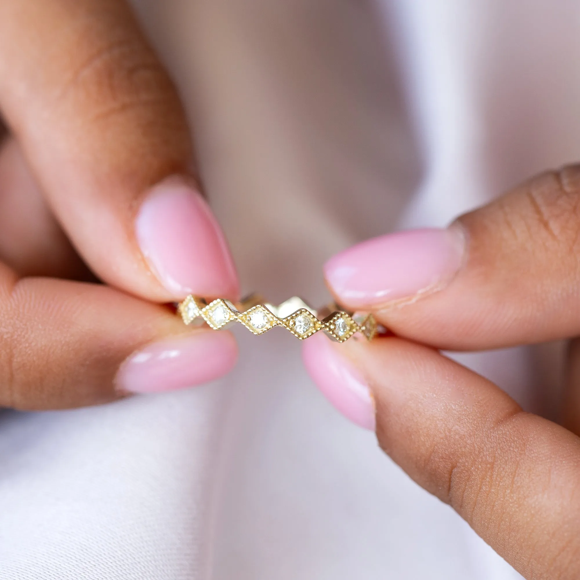 Diamond Rhombus Eternity Ring