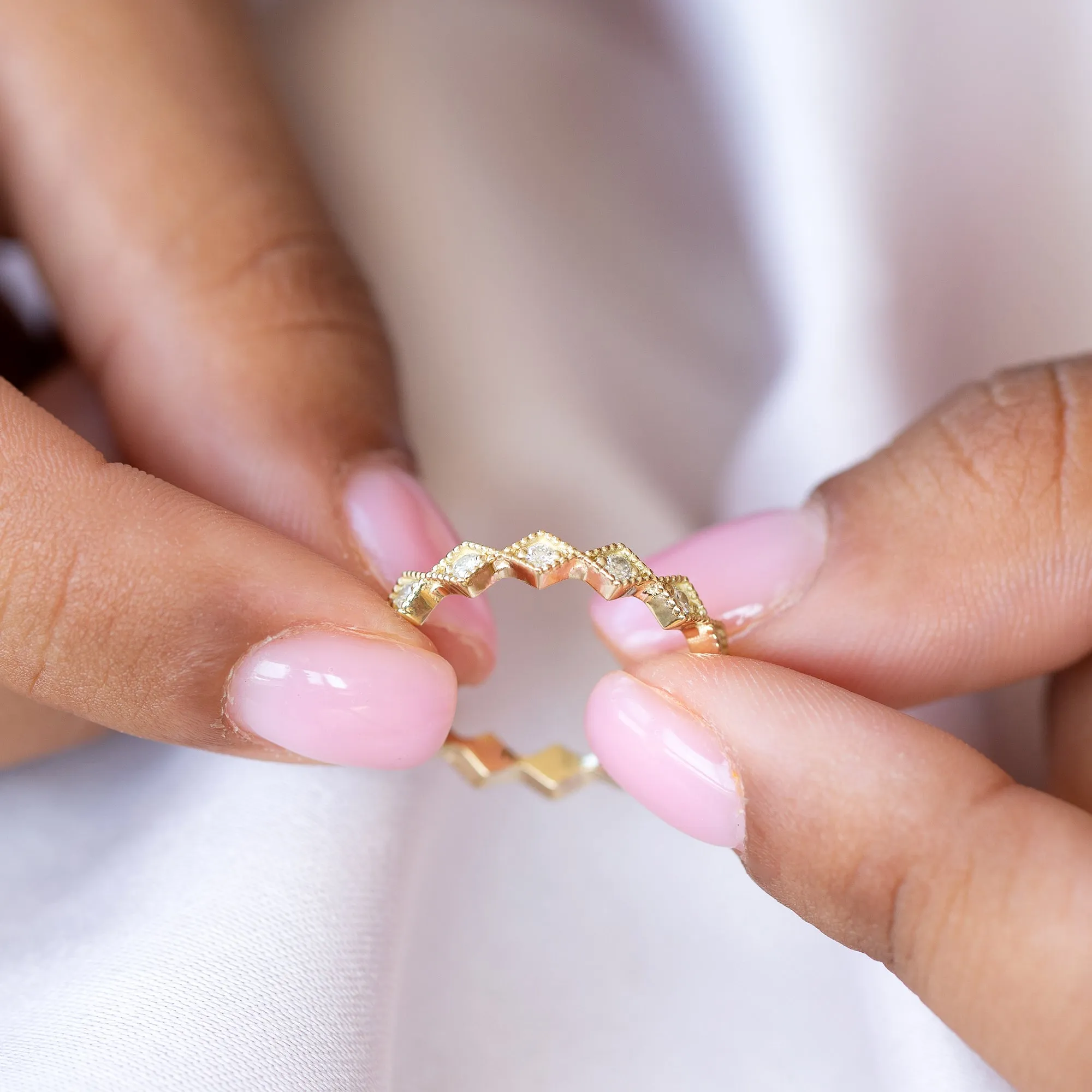 Diamond Rhombus Eternity Ring