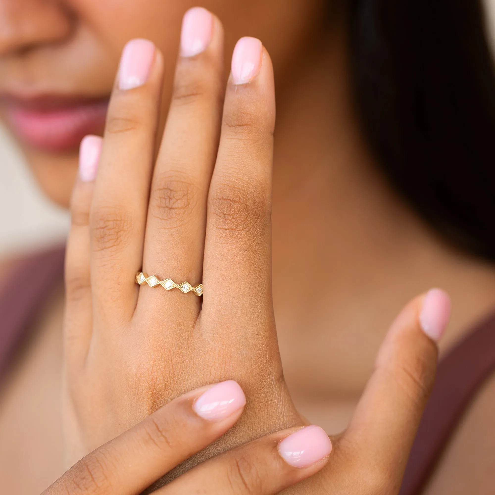 Diamond Rhombus Eternity Ring