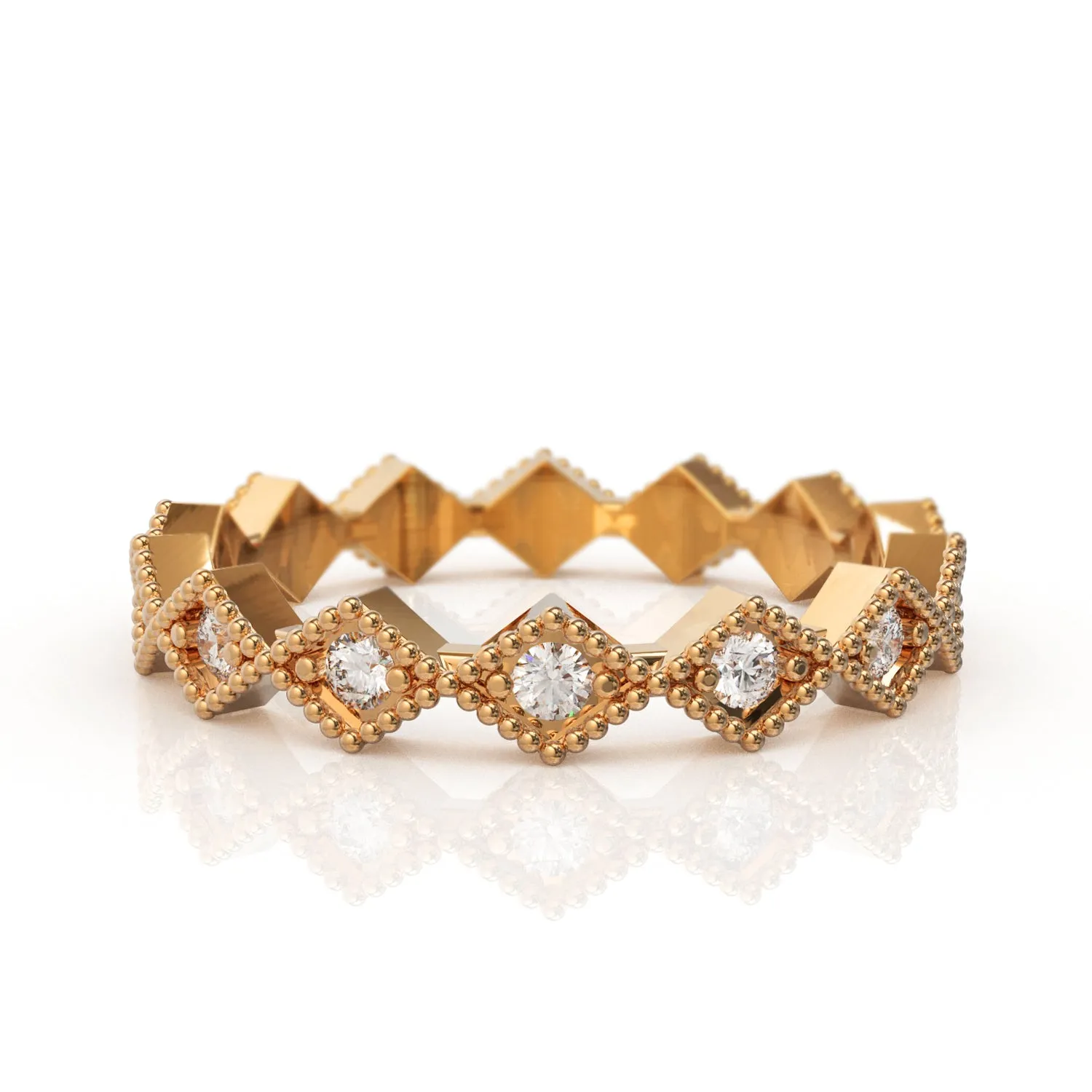 Diamond Rhombus Eternity Ring