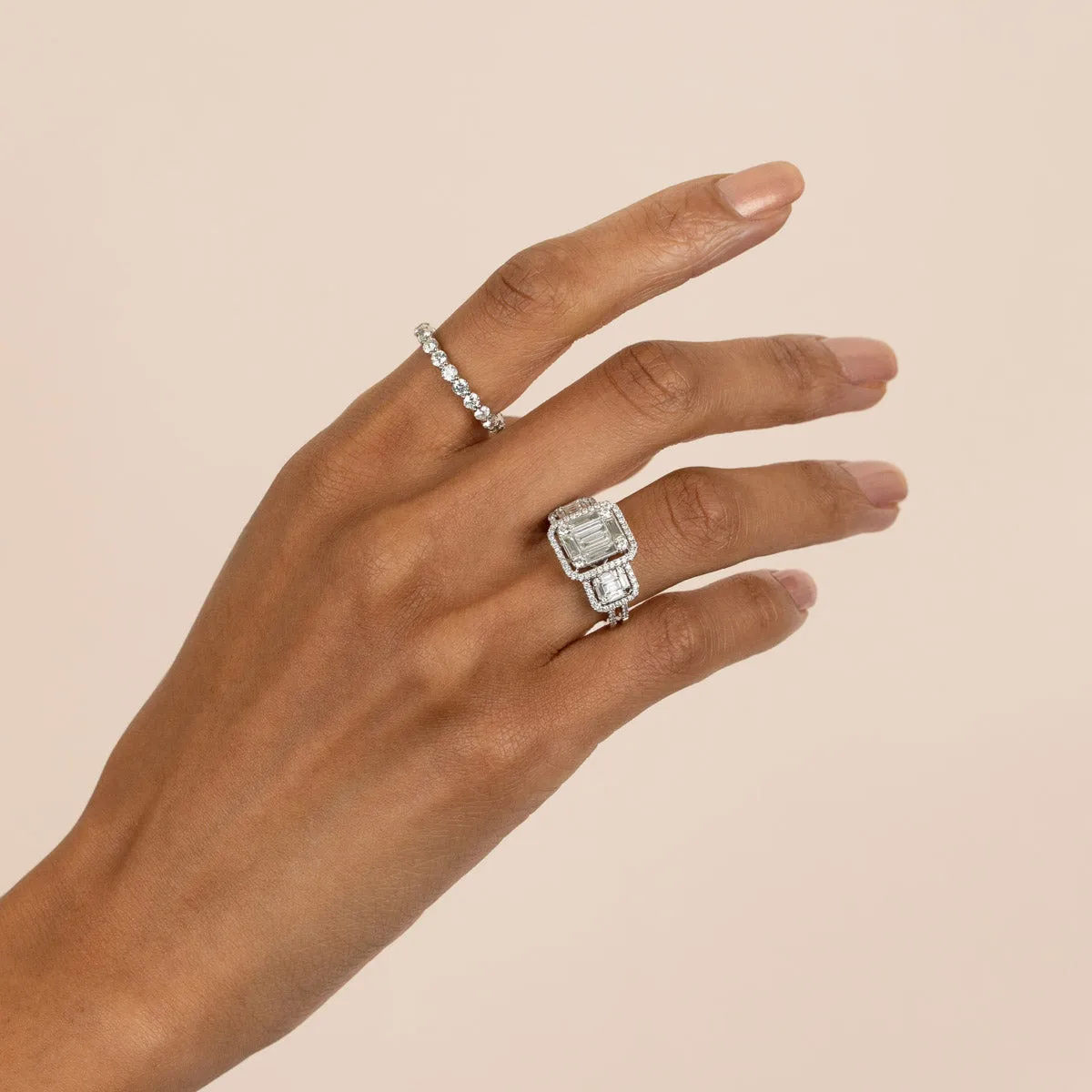 Diamond Round Eternity Band 14K