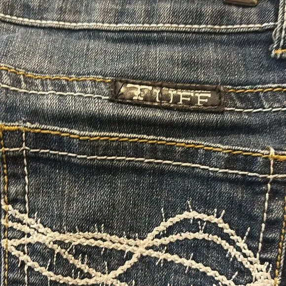 Don't Fence Me Boot Cut Western Jean Blue Denim Jeans 26 x 33