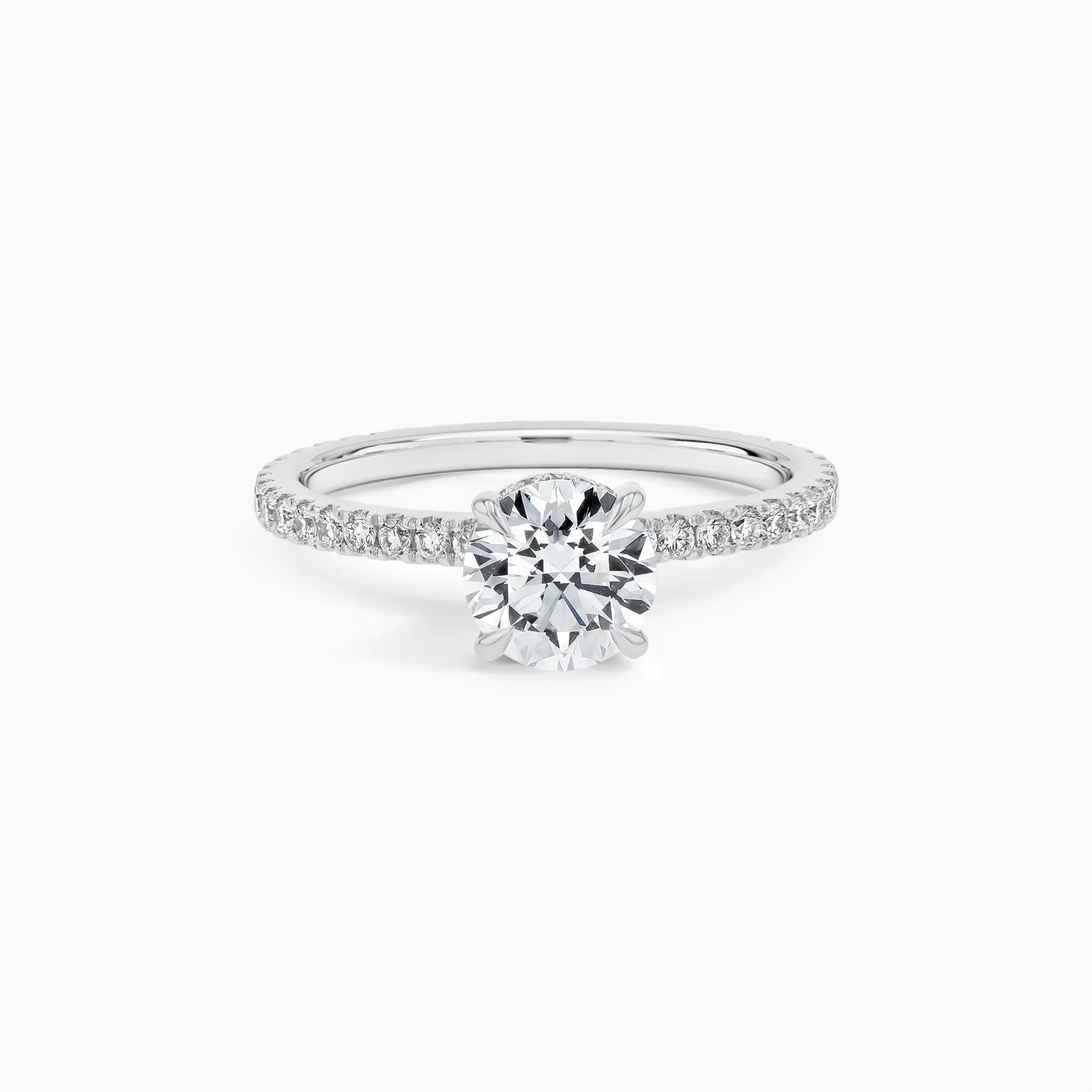 Double Hidden Halo 1 ct. Lab Diamond Ring in 18K White Gold size 6.5