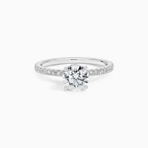 Double Hidden Halo 1 ct. Lab Diamond Ring in 18K White Gold size 6.5